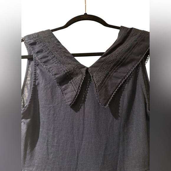 Free People Big Love Wide Leg Linen Blend Jumpsuit in Black Size XS(2-6) - Picture 5 of 10